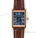 (ER) Cartier Tank Solo W5200027 Rose Gold Black Face Watch Swiss Grade 1